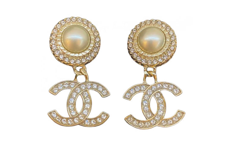 CHANEL Earrings Women's Gold