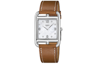HERMES Cape Cod Wrist Watch Quartz Movement Leather Watch Bands White Dial Women's Watch