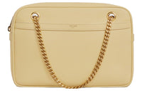 CELINE Sheepskin Shoulder Bag Women's Grass White