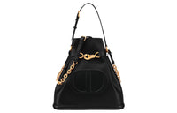 DIOR C'est Dior Calfskin Crossbody One Shoulder Handbags Large Size Women's Black