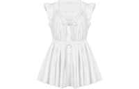PRADA Short-Sleeved Dresses Women's White