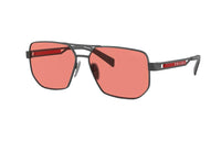 PRADA Nylon Metal Aviator Sunglasses Men's Black