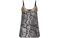 LOUIS VUITTON Beaded Paisley Printed Tank Top Camisole Women's Gray