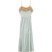 PRADA FW24 Slip Dresses Women's Teal