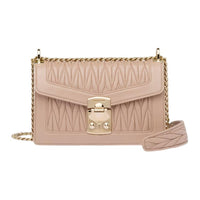 MIU MIU Lambskin Crossbody Bag Shoulder Bag Women's Cameo Brown