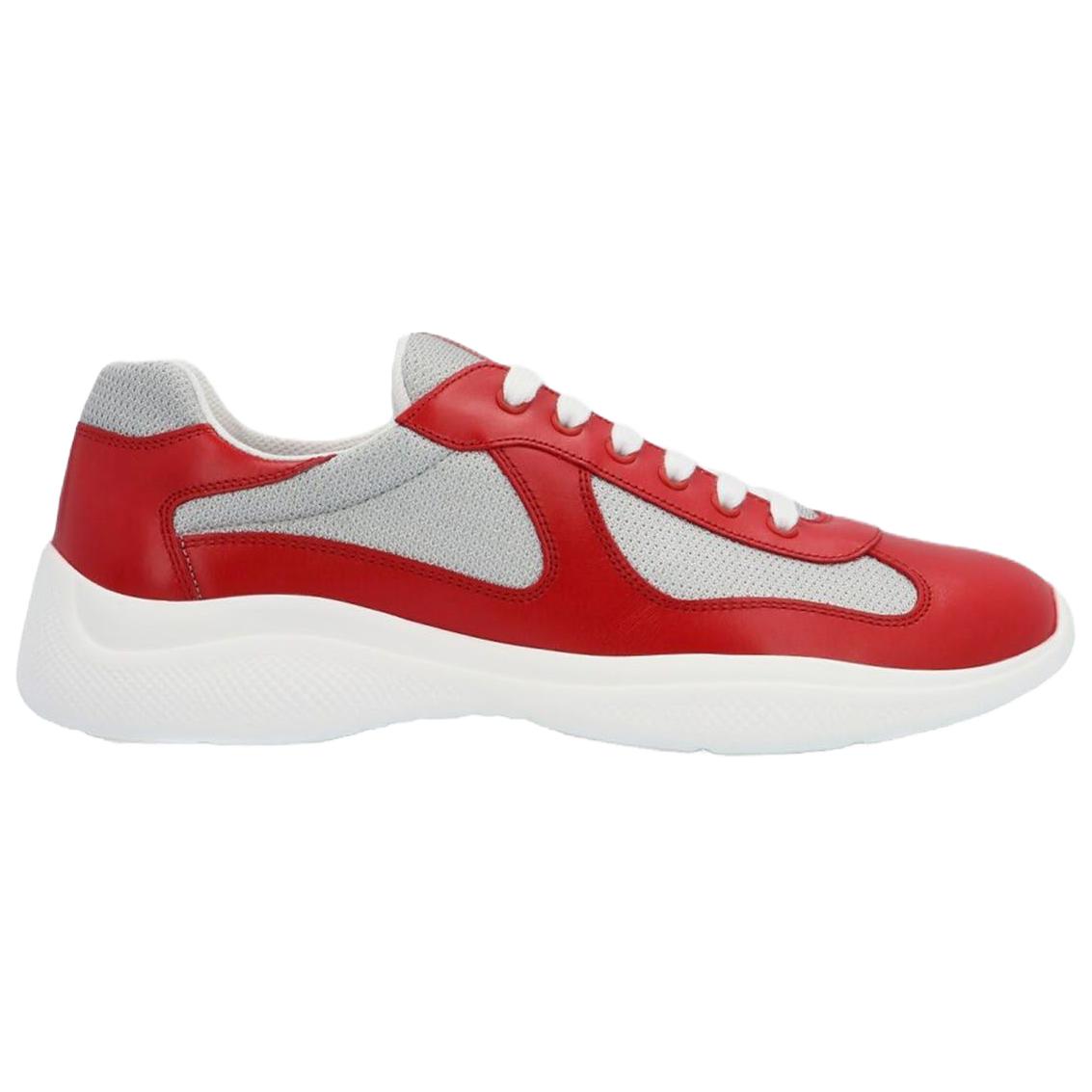PRADA America's Cup Low Top Casual Shoes Men's Red