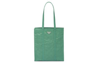 PRADA Soft Sheep Leather Tote Bag Shopping Bag Handbag Small Size Women's Green