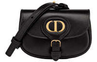 DIOR Bobby Smooth Finish Cow Leather Handbag Shoulder Bag Crossbody Bag Mini Women's Black