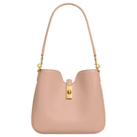 CELINE Smooth Calf Leather Shoulder Bag Small Size Women's Peach Pink