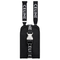 CELINE Cow Leather Shoulder Bag, Crossbody Bag, Cell Phone Pouch Unisex Black