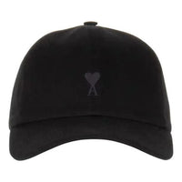 AMI SS26 Ami De Coeur Cotton Gabardine Cap 'Black' UCP265-AW0041-001