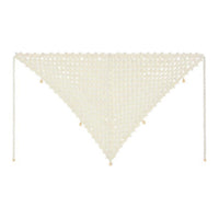 CELINE Triomphe Bandana In Crocheted Cotton