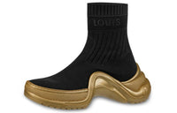 LOUIS VUITTON Archlight 1.0 Ankle Boots Women's Black Gold