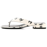 CHANEL Flip Flops Women's White