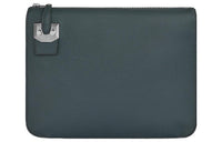 HERMES Epsom Calfskin Clutch Small Size Men's Hurricane Blue