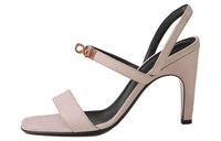 HERMES Glamour 95 Strap Sandals 9.5cm Women's Porcelain Roses