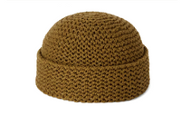 Loro Piana Cotton Polyamide Cow Leather Beanies Men's Khaki