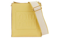 MIU MIU Leather Crossbody Bag Shoulder Bag Women's Lemon