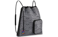 LOUIS VUITTON Drawstring Backpack Monogram 3D Gray/Black