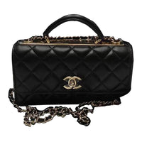CHANEL Leather Shoulder Bag, Crossbody Bag, Handbag Women's Black