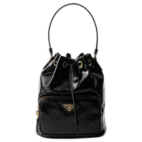 PRADA Cow Leather Bucket Bag, Shoulder Bag, Crossbody Bag, Handbag Women's Black