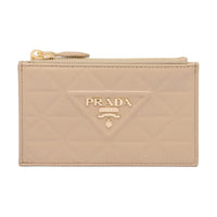 PRADA Leather Wallet Women's Sand