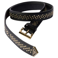 PRADA Stud Embellishment Leather Belt