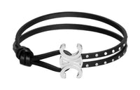 CELINE Bracelet In Brass With Rhodium Finish Triomphe Stud Clasp