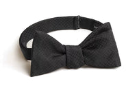HERMES Silk Bow Tie Men's Black
