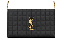 SAINT LAURENT Sheepskin Crossbody Bag, Shoulder Bag, Wallet Women's Black