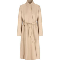 Loro Piana Belted Collarless Long Coat
