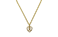 CHANEL 1983 Cc Heart Necklace