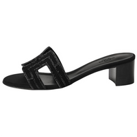 HERMES Oasis Slide Slippers 5cm Women's Black