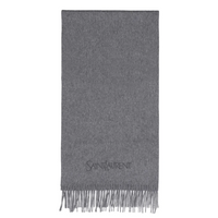SAINT LAURENT Cashmere Knit Scarves Women's Gray