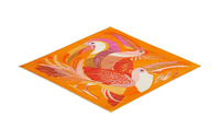 HERMES Silk Scarves Women's Orange
