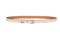 HERMES Cow Leather Leather Belts Women's Milk White Width: 1.5cm