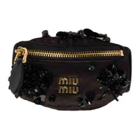 MIU MIU Satin Clutch Mini Women's Black