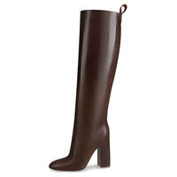 LOUIS VUITTON Donna Knee-High Boots 9.5cm Women's Dark Brown