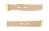 MIU MIU Hair Clips Women's Pink Gold