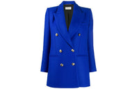 SAINT LAURENT Velvet Jackets Women's Blue