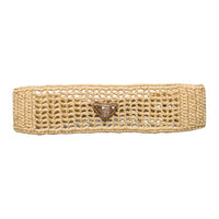 PRADA Yarn Metal Enamel Hair Bands Women's Brown