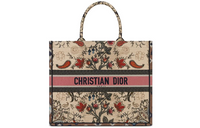 DIOR BookTote Canvas One Shoulder Tote Handbag Large Size Women's Multicolor