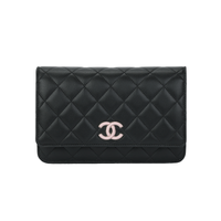 CHANEL WOC Sheepskin Combo Bag, Shoulder Bag, Crossbody Bag Women's Black