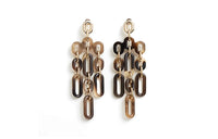 HERMES Brass Earrings Women's Gold