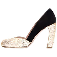 MIU MIU Chunky Heel High Heels Women's Black