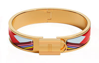 HERMES Bangles Women's Gold/Red