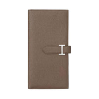 HERMES Bearn Mysore Goat Skin Wallet Women's Brown