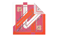 HERMES Silk Scarves Women's Pink