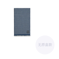 HERMES Cashmere Knit Scarves Men's Blue