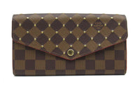 LOUIS VUITTON PVC Coated Canvas Wallet Unisex Red